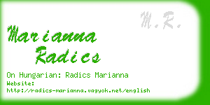 marianna radics business card